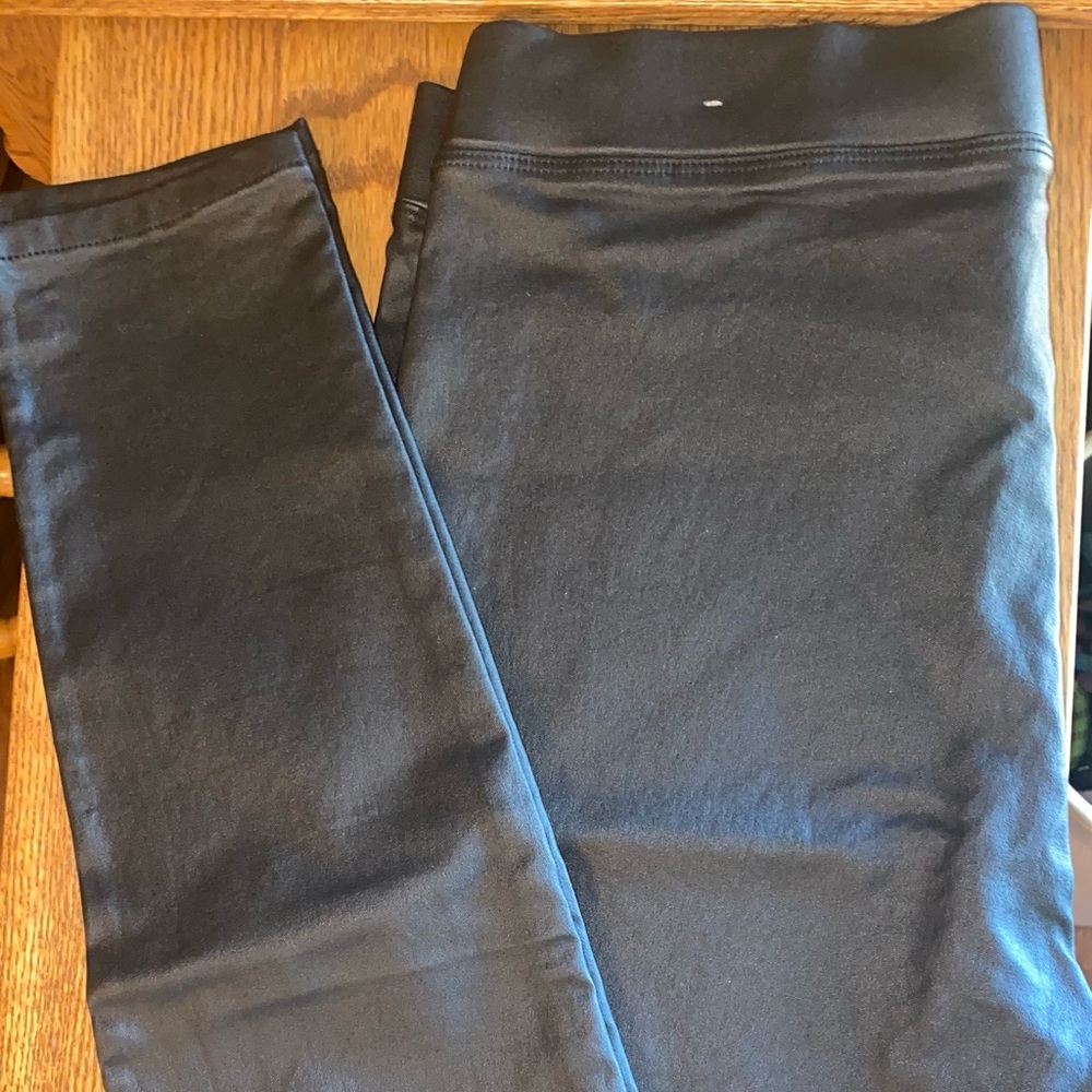 Leather look leggings